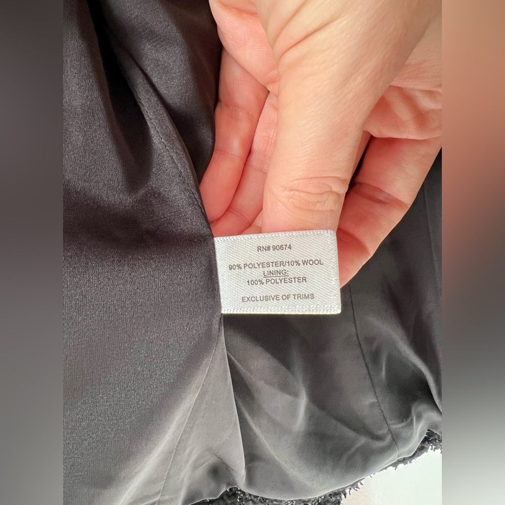 Boston Proper Elegant Black Shimmer Jacket - Picture 7 of 8
